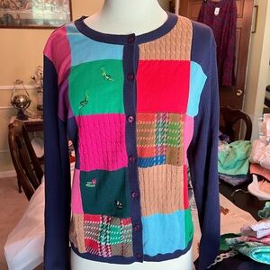 Lilly Pulitzer Vintage Patchwork Sweater Large